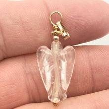 Load image into Gallery viewer, On the Wings of Angels Quartz 14K Gold Filled 1.5" Long Pendant 509284QZG - PremiumBead Alternate Image 10