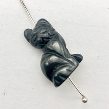 Load image into Gallery viewer, Sitting Carved Cat Hematite Figurine Worry-stone | 21x14x10mm | Black - PremiumBead Alternate Image 4