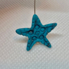 Load image into Gallery viewer, Carved Howlite Starfish Pendant Beads | 19.5x19x5.5mm | Turquoise - PremiumBead Alternate Image 3