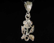 Load image into Gallery viewer, Flora Sterling Silver Rose Flower Charm Pendant 9965A - PremiumBead Primary Image 1
