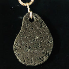 Load image into Gallery viewer, Meteorite Carved Sterling Silver Pendant | 1 Pendant | Black | 2 1/2" Long |