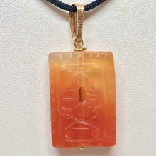 Load image into Gallery viewer, Hand Carved Carnelian Agate Flower & 14Kgf Pendant 506919CG - PremiumBead Alternate Image 5