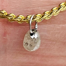 Load image into Gallery viewer, Diamond w/Loop .22 cts Teardrop | 3x2 mm | Green | 1 Pendant|