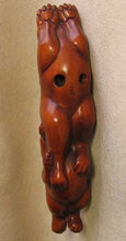 Load image into Gallery viewer, Bunny Rabbits Hand Carved Boxwood Signed Ojime/Netsuke Bead - PremiumBead Alternate Image 3
