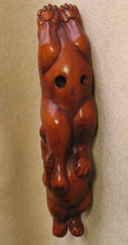 Load image into Gallery viewer, Bunny Rabbits Hand Carved Boxwood Signed Ojime/Netsuke Bead - PremiumBead Alternate Image 3