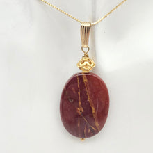 Load image into Gallery viewer, Fabulous Mookaite 30x20mm Oval 14k Gold Filled Pendant, 2 1/8 inches 506765D - PremiumBead Alternate Image 3