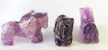 Load image into Gallery viewer, Roar 2 Carved Natural Amethyst Lion Beads | 18x18x7mm | Purple - PremiumBead Primary Image 1