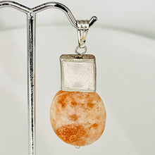 Load image into Gallery viewer, Sunstone Sterling Silver Drop/Dangle | 2 1/4" Long | Pink/Golden | 1 Pendant |