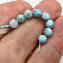 Load image into Gallery viewer, Sky-Blue Larimar Faceted Round Beads | 6mm | Blue | 8 Bead(s)