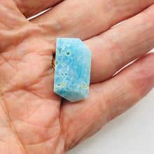 Load image into Gallery viewer, 35cts Druzy Natural Hemimorphite Pendant Bead | Blue | 33x15x10mm | 1 Bead |