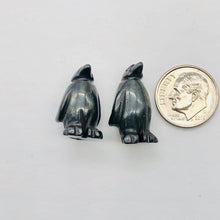 Load image into Gallery viewer, March of The Penguins Carved Hematite FIGURINE