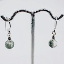Load image into Gallery viewer, Sparkling Actinolite Quartz Sterling Silver Earrings | 1" long | 1 Pair |