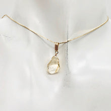 Load image into Gallery viewer, Citrine Crystal 14K Gold Filled Pendant | 3/4" Long | Pale Yellow | 1 Pendant |