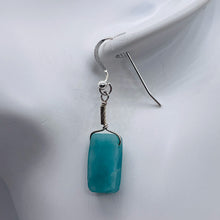 Load image into Gallery viewer, Sparkle Faceted Amazonite & Silver Earrings 304950A