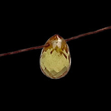 Load image into Gallery viewer, 1 Yellow Sapphire Faceted Briolette Bead (.45 to .52cts) 9667Af