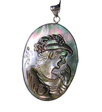 Load image into Gallery viewer, Glam Carved Tahitian Mop Shell Cameo Pendant 9933B
