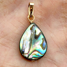 Load image into Gallery viewer, Abalone 14K Gold Filled Drop Pendant | 1" Long | Blue |