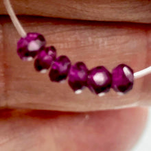 Load image into Gallery viewer, 3 Merlot Mozambique Garnet Faceted Roundel Beads 7659 - PremiumBead Alternate Image 2