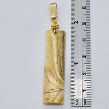 Load image into Gallery viewer, Picture Jasper 14K Gold Filled Drop/Dangle Pendant | 2 1/2" Long | Brown.Orange|