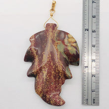 Load image into Gallery viewer, Carved Brecciated Jasper Leaf & 14Kgf Pendant 509416C