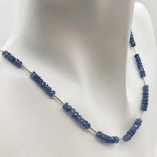 Load image into Gallery viewer, 41cts Genuine Untreated Blue Sapphire & Sterling Silver Necklace 203285 - PremiumBead Alternate Image 6