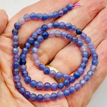 Load image into Gallery viewer, Tanzanite Gemmy Round 16" Strand | 5 mm | Lavender | 80 Beads |