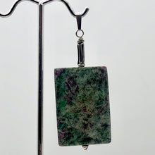 Load image into Gallery viewer, Sparkling Ruby Fuschite Sterling Silver Rectangle Pendant | 35x25mm |