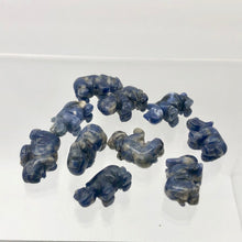 Load image into Gallery viewer, Adorable Sodalite Carved Blue Rhino Figurine Worry Stone | 20x13x8mm | Blue White - PremiumBead Alternate Image 5
