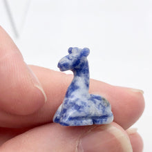 Load image into Gallery viewer, Graceful 2 Carved Sodalite Giraffe Beads | 21x16x9mm | Blue/White - PremiumBead Alternate Image 6