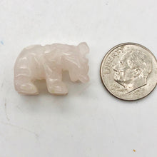 Load image into Gallery viewer, 2 Wild Hand Carved Rose Quartz Elephant Beads | 22x15x9mm | Pink