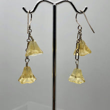 Load image into Gallery viewer, Fine Citrine Bell Flower Solid Sterling Silver Earrings 309242cts2
