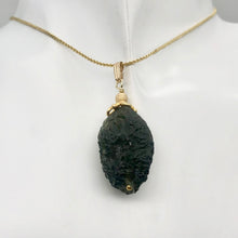 Load image into Gallery viewer, Other Worldly Green Moldavite Meteor 14KGF Pendant - PremiumBead Alternate Image 8