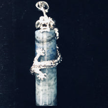 Load image into Gallery viewer, Dragon Sterling Silver Lapis | 2" Long | Blue/Silver | 1 Pendant |