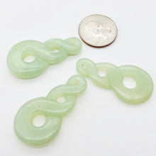 Load image into Gallery viewer, Infinity Pendant of Carved Natural Serpentine with Simple Black Cord 10821G - PremiumBead Alternate Image 2