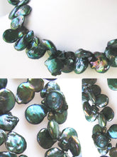 Load image into Gallery viewer, Dragon Green Freshwater Briolette Coin Pearl Strand 109937 - PremiumBead Alternate Image 3