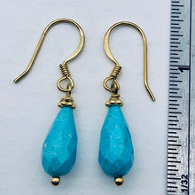 Load image into Gallery viewer, Charming Designer Natural Untreated Kingman Turquoise Earrings 14Kgf - PremiumBead Primary Image 1