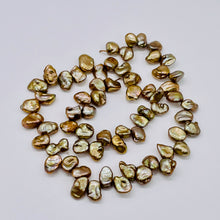 Load image into Gallery viewer, Bubble Champagne Rose Petal Keishi 12.5x7x6mm to 7x7x5mm Pearl Strand 108890
