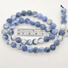 Load image into Gallery viewer, Sodalite Matte Finish Round Stone | 9mm | Blue White | 47 Bead(s)