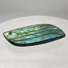 Load image into Gallery viewer, Spectrolite Labradorite Free Form Pendant Bead | 2x3/4x1/4" | Golden Blue |