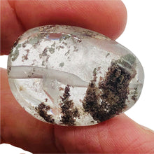 Load image into Gallery viewer, Lodalite Quartz Oval Pendant Figurine Bead | Clear Included|1 Bead| 32x23x14 mm|