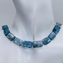 Load image into Gallery viewer, Chatoyant Blue Kyanite Rectangle Bead Strand 110653