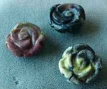 Load image into Gallery viewer, 3 Beads of Carved Rose Yellow Turquoise Beads 4568 - PremiumBead Primary Image 1