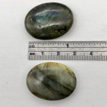 Load image into Gallery viewer, Flashy Labradorite Palm Stone | 27x21x8-30x22x8mm, | Oval | 2/parcel | - PremiumBead Alternate Image 2
