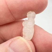 Load image into Gallery viewer, Hand Carved Rose Quartz Goddess of Willendorf Figurine | 20x9x7mm | Pink - PremiumBead Alternate Image 2