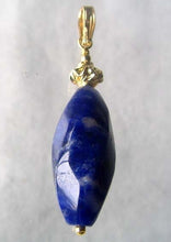 Load image into Gallery viewer, Super Sexy! Twisted Oval Taper Blue Sodalite & 14Kgf Pendant! 506770A - PremiumBead Primary Image 1