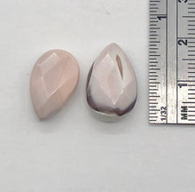 Load image into Gallery viewer, 2 Pink Botswana Agate Faceted Briolette Beads 6768