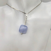 Load image into Gallery viewer, Blue Chalcedony Sterling Silver Drop Pendant | 1 3/4" Long |