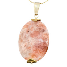 Load image into Gallery viewer, Sunstone 14K Gold Filled Drop/Dangle | 1 1/2" Long | Pink/Red | 1 Pendant |