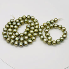 Load image into Gallery viewer, 4 Near Round 9mm Pistachio Ice Green FW Pearl Beads 9981