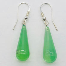 Load image into Gallery viewer, Amber Sterling Silver Earrings | 2 1/2" Long | Green | 1 Pair |